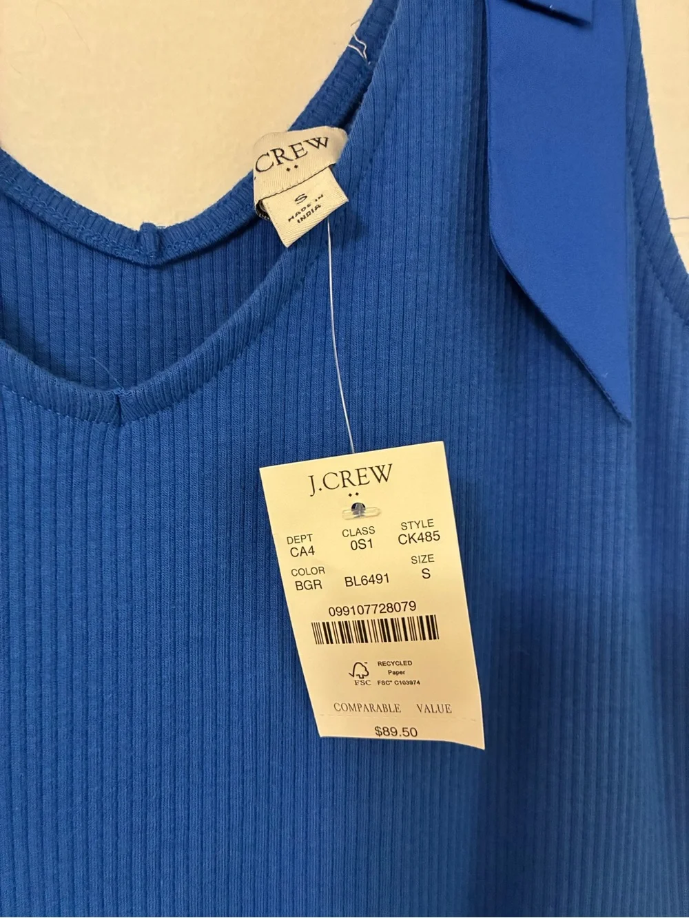 Women’s Sleeveless Tie-Shoulder V-Neck Dress in Blue